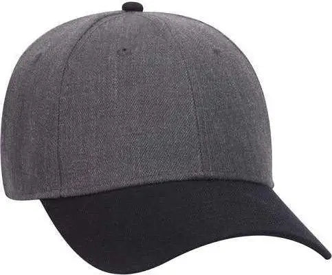 OTTO 19 1289 6 Panel Low Profile Baseball Cap Black Heather Black Black / One Size Fits Most