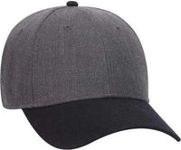 OTTO 19 1289 6 Panel Low Profile Baseball Cap Black Heather Black Black / One Size Fits Most