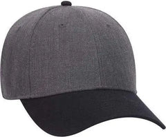 OTTO 19 1289 6 Panel Low Profile Baseball Cap Black Heather Black Black / One Size Fits Most