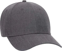 OTTO 19 1289 6 Panel Low Profile Baseball Cap Heather Black Black / One Size Fits Most