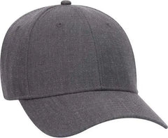 OTTO 19 1289 6 Panel Low Profile Baseball Cap Heather Black Black / One Size Fits Most