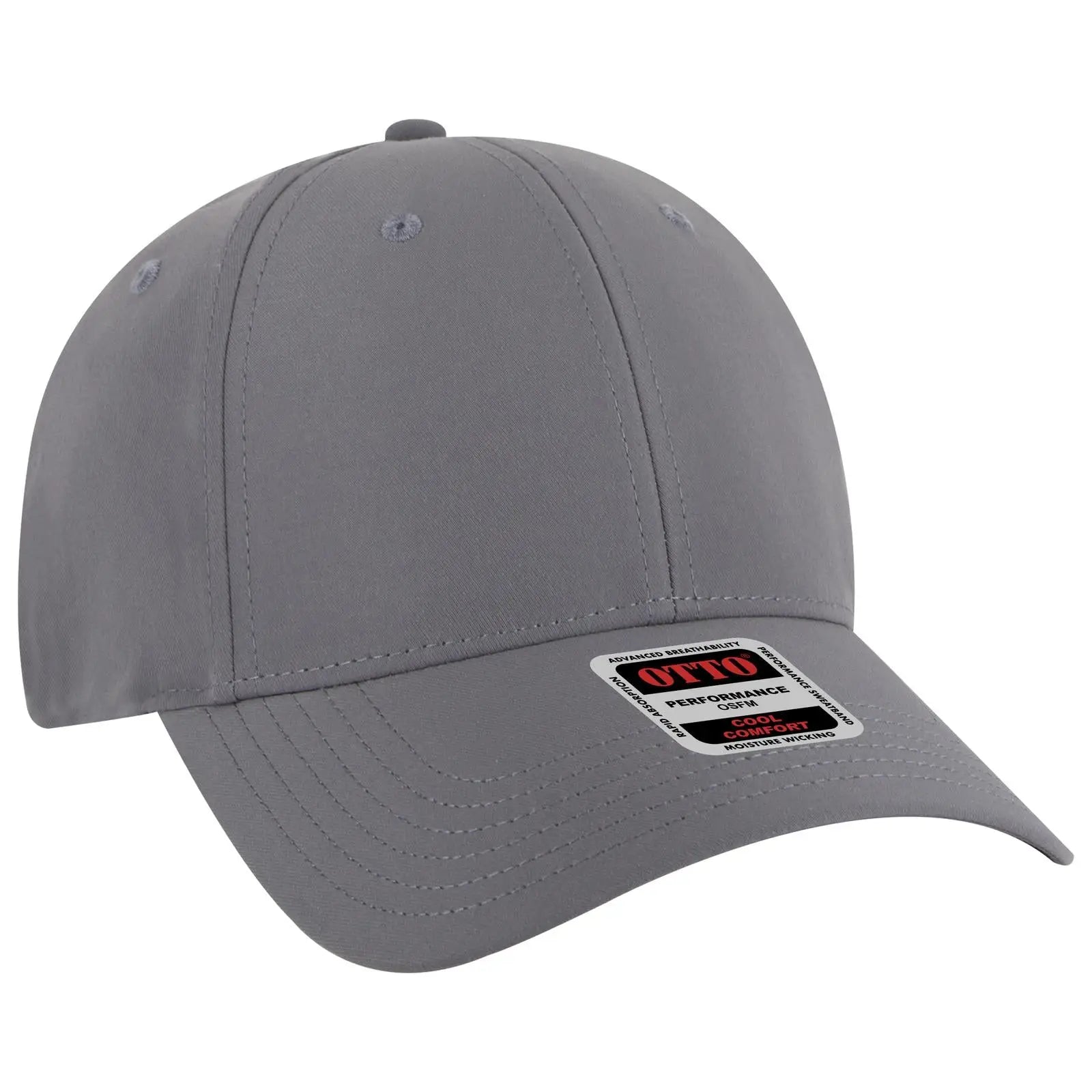 OTTO 19-1319 6 Panel Low Profile Baseball Cap - Char. Gray - Char. Gray / 6 1/2’’ - 7 5/8’’