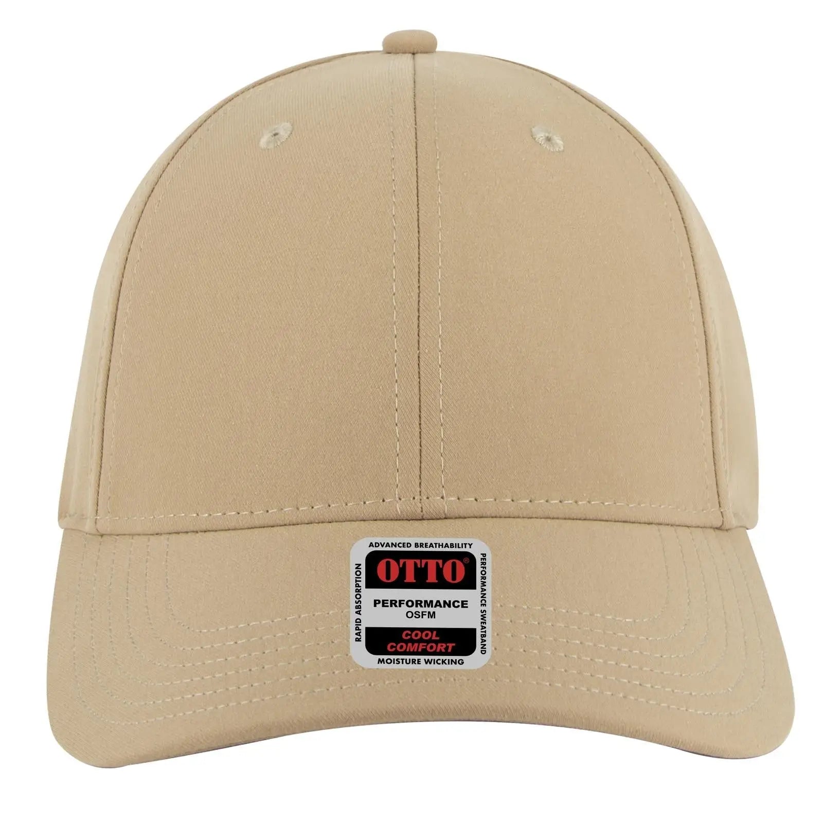 OTTO 19-1319 6 Panel Low Profile Baseball Cap - Khaki - Khaki / 6 1/2’’ - 7 5/8’’