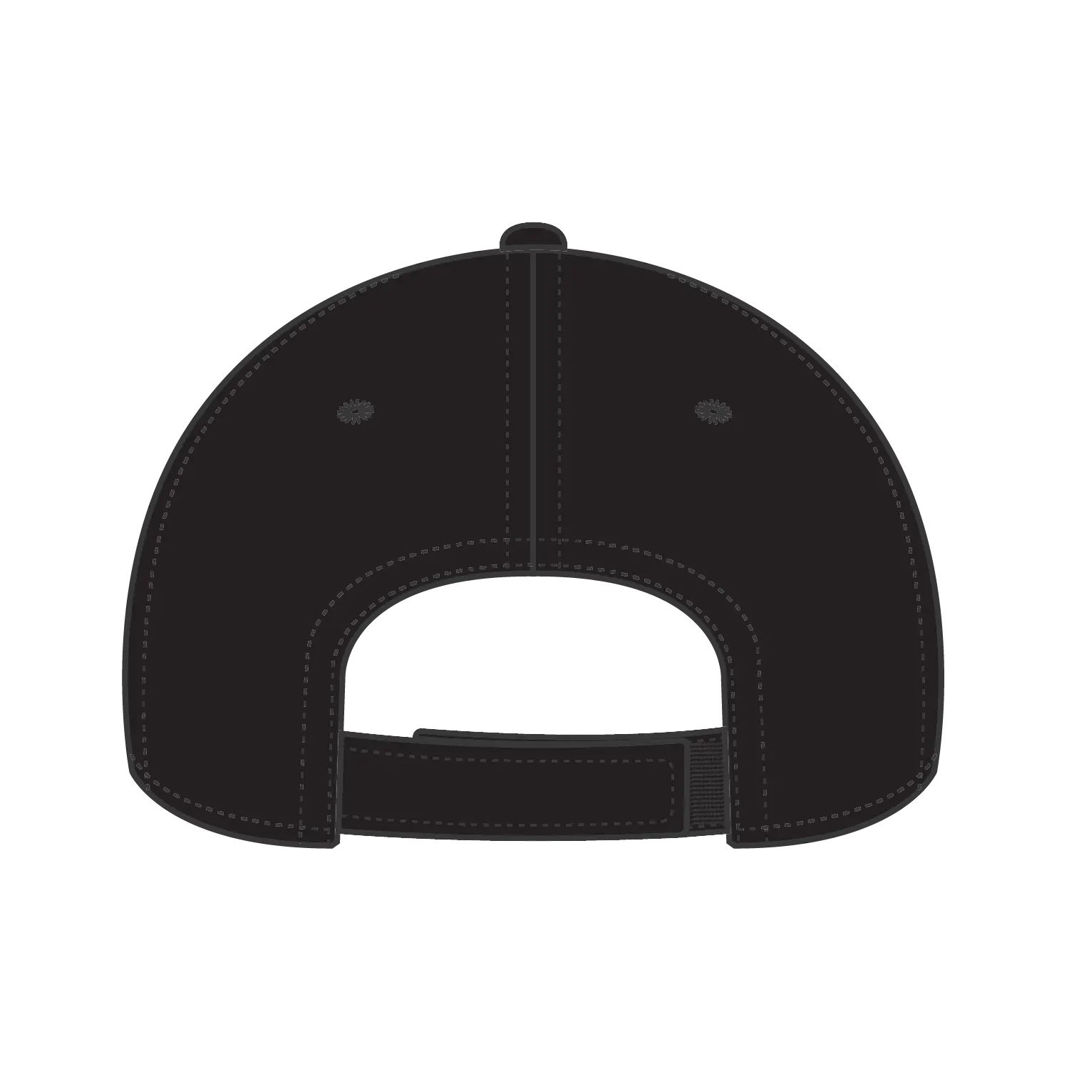 OTTO 19-1320 ’OTTO Comfy Fit’ 6 Panel Low Profile Baseball Cap - Black - Black / 6 1/2’’ - 7 5/8’’
