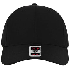 OTTO 19-1320 ’OTTO Comfy Fit’ 6 Panel Low Profile Baseball Cap - Black - Black / 6 1/2’’ - 7 5/8’’