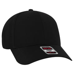 OTTO 19-1320 ’OTTO Comfy Fit’ 6 Panel Low Profile Baseball Cap - Black - Black / 6 1/2’’ - 7 5/8’’