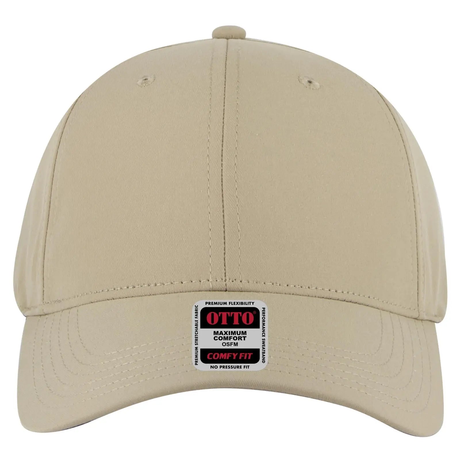 OTTO 19-1320 ’OTTO Comfy Fit’ 6 Panel Low Profile Baseball Cap - Khaki - Khaki / 6 1/2’’ - 7 5/8’’