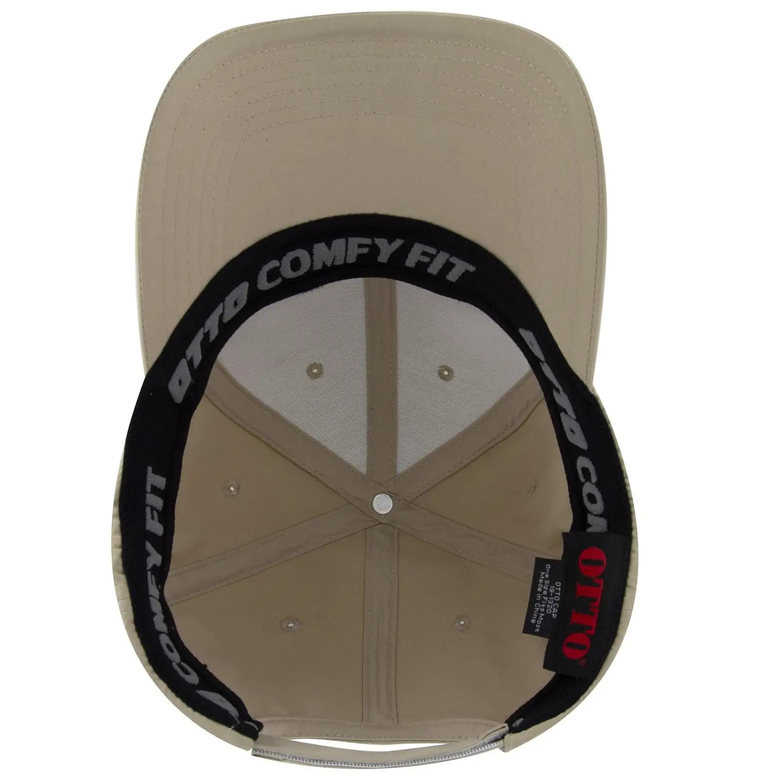 OTTO 19-1320 ’OTTO Comfy Fit’ 6 Panel Low Profile Baseball Cap - Khaki - Khaki / 6 1/2’’ - 7 5/8’’