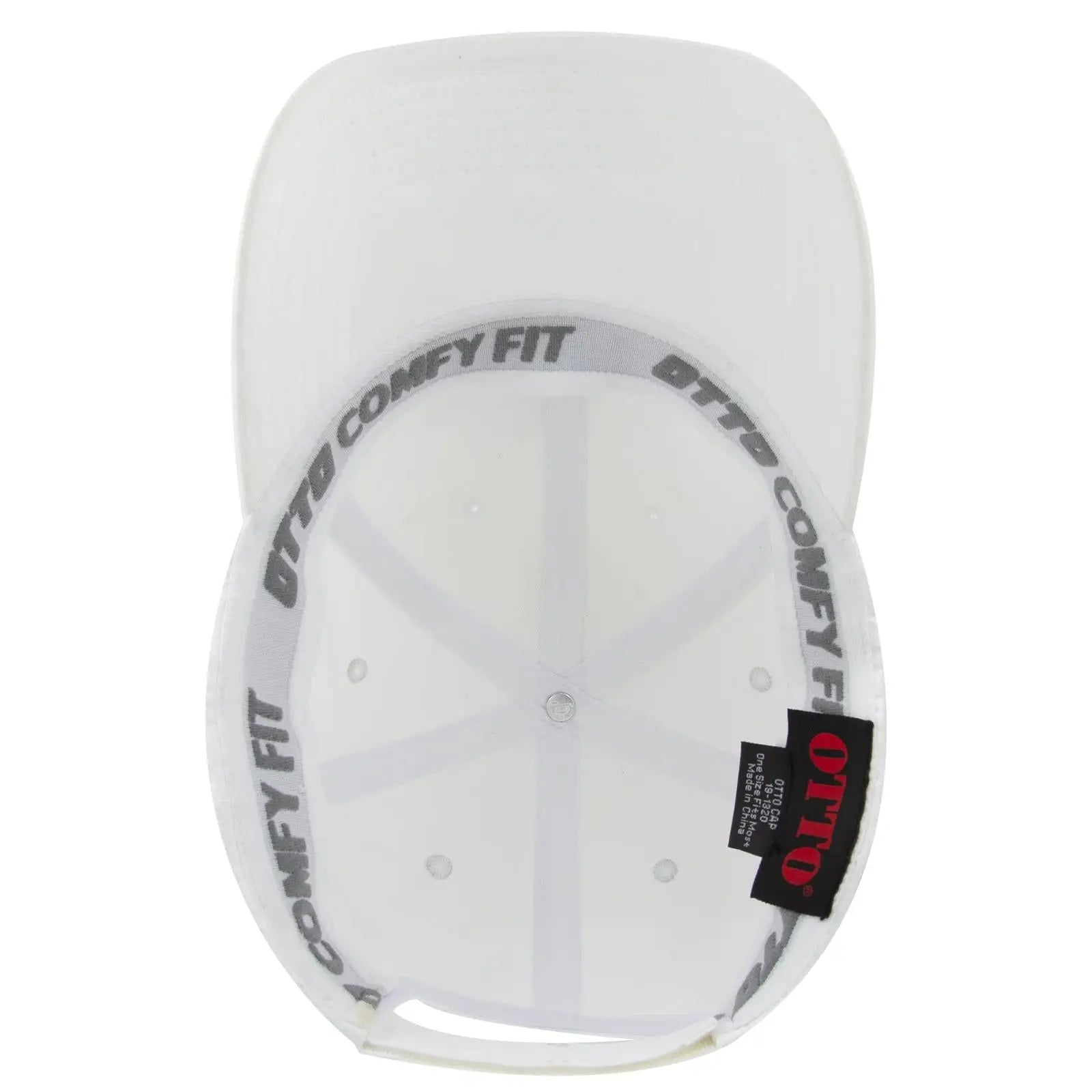 OTTO 19-1320 ’OTTO Comfy Fit’ 6 Panel Low Profile Baseball Cap - White - White / 6 1/2’’ - 7 5/8’’