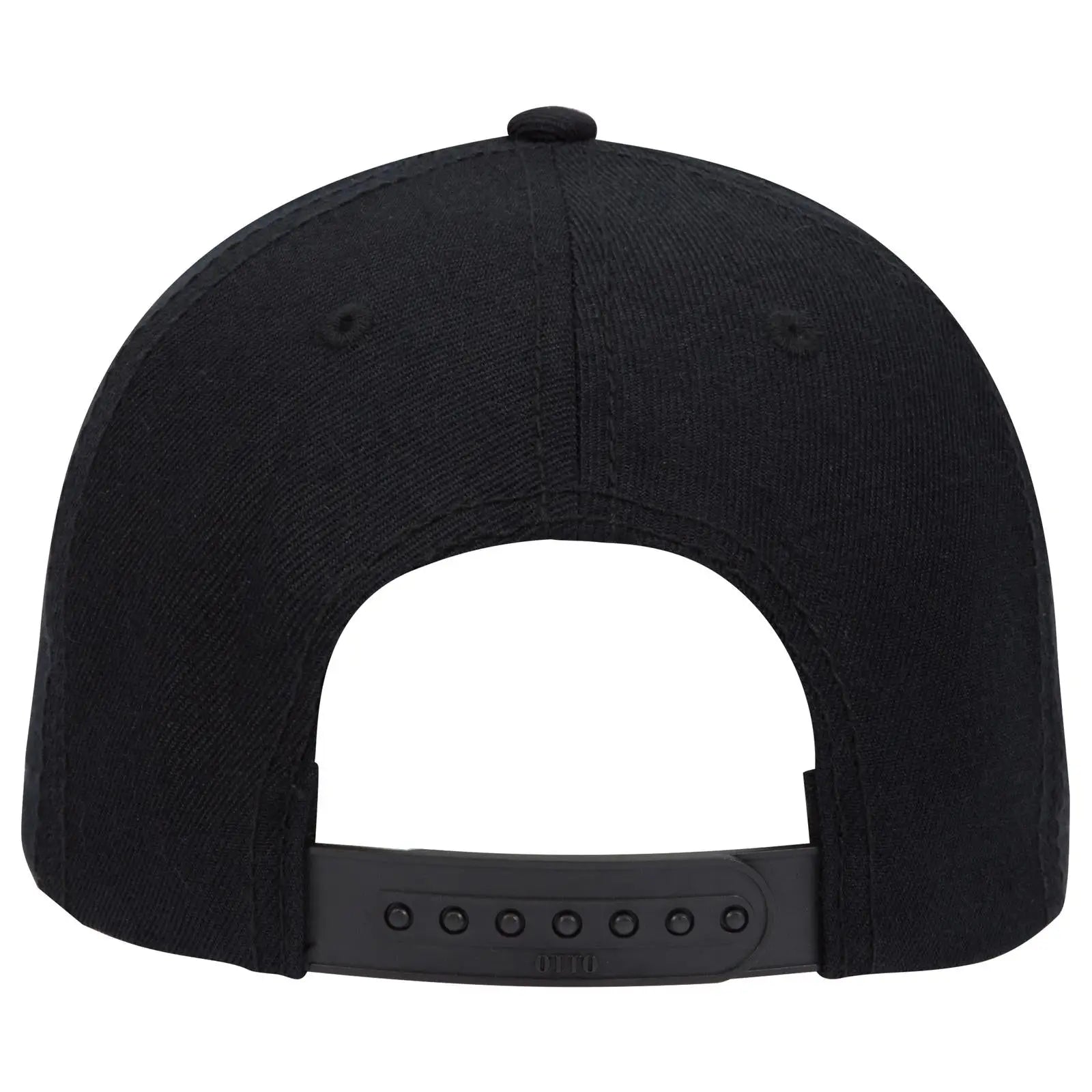 OTTO 19-208 6 Panel Low Profile Baseball Cap - Black - Black / 6 1/2’’ - 7 5/8’’