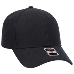 OTTO 19-208 6 Panel Low Profile Baseball Cap - Black - Black / 6 1/2’’ - 7 5/8’’