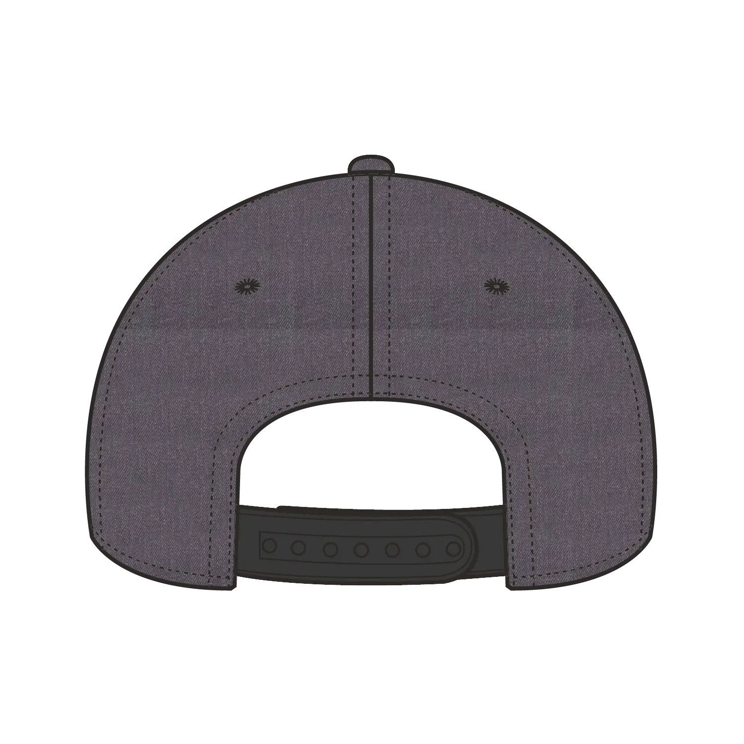 OTTO 19-208 6 Panel Low Profile Baseball Cap - Blk/Hthr. Blk - Blk/Hthr. Blk / 6 1/2’’ - 7 5/8’’