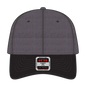 OTTO 19-208 6 Panel Low Profile Baseball Cap - Blk/Hthr. Blk - Blk/Hthr. Blk / 6 1/2’’ - 7 5/8’’
