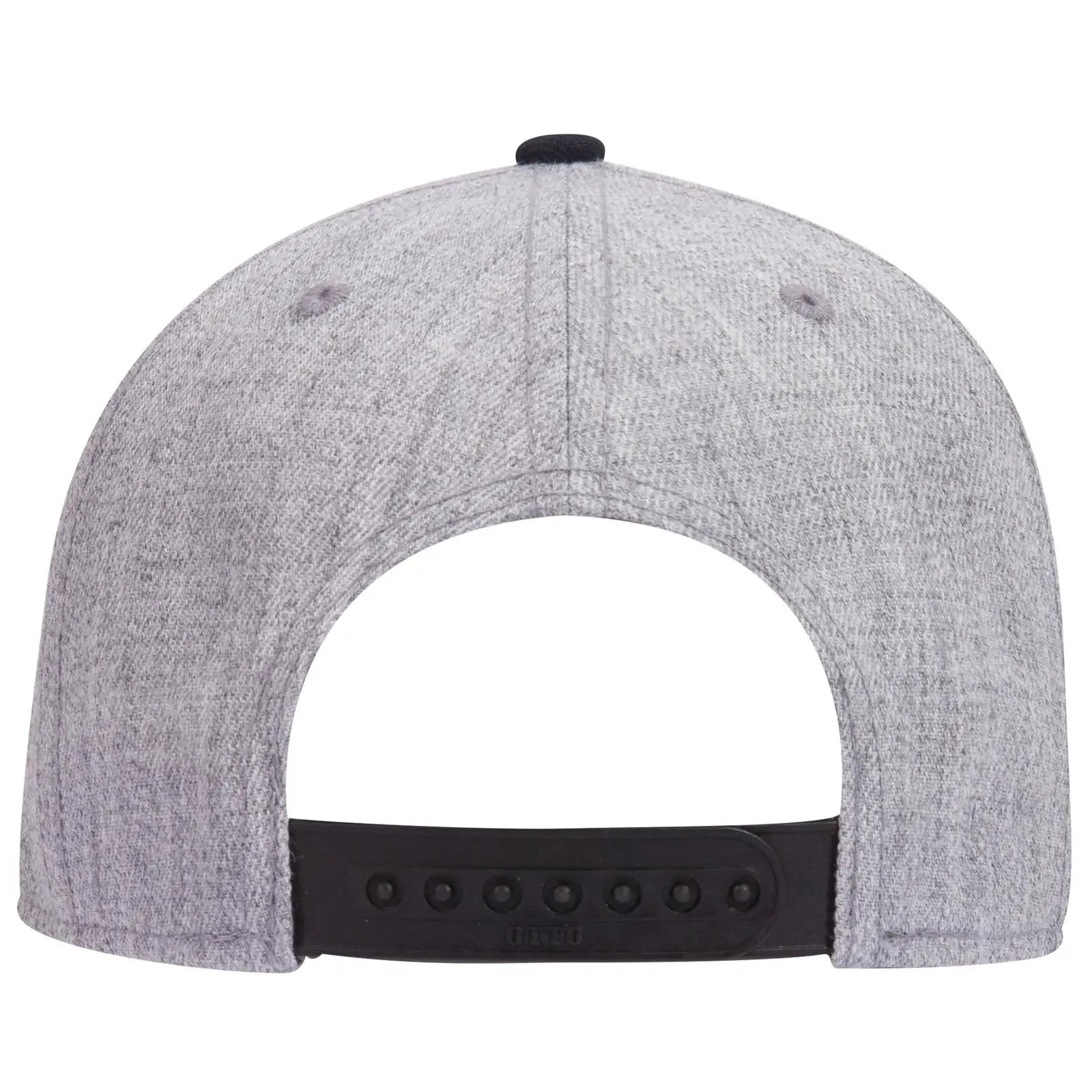 OTTO 19-208 6 Panel Low Profile Baseball Cap - Blk/Hthr. Gry - Blk/Hthr. Gry / 6 1/2’’ - 7 5/8’’
