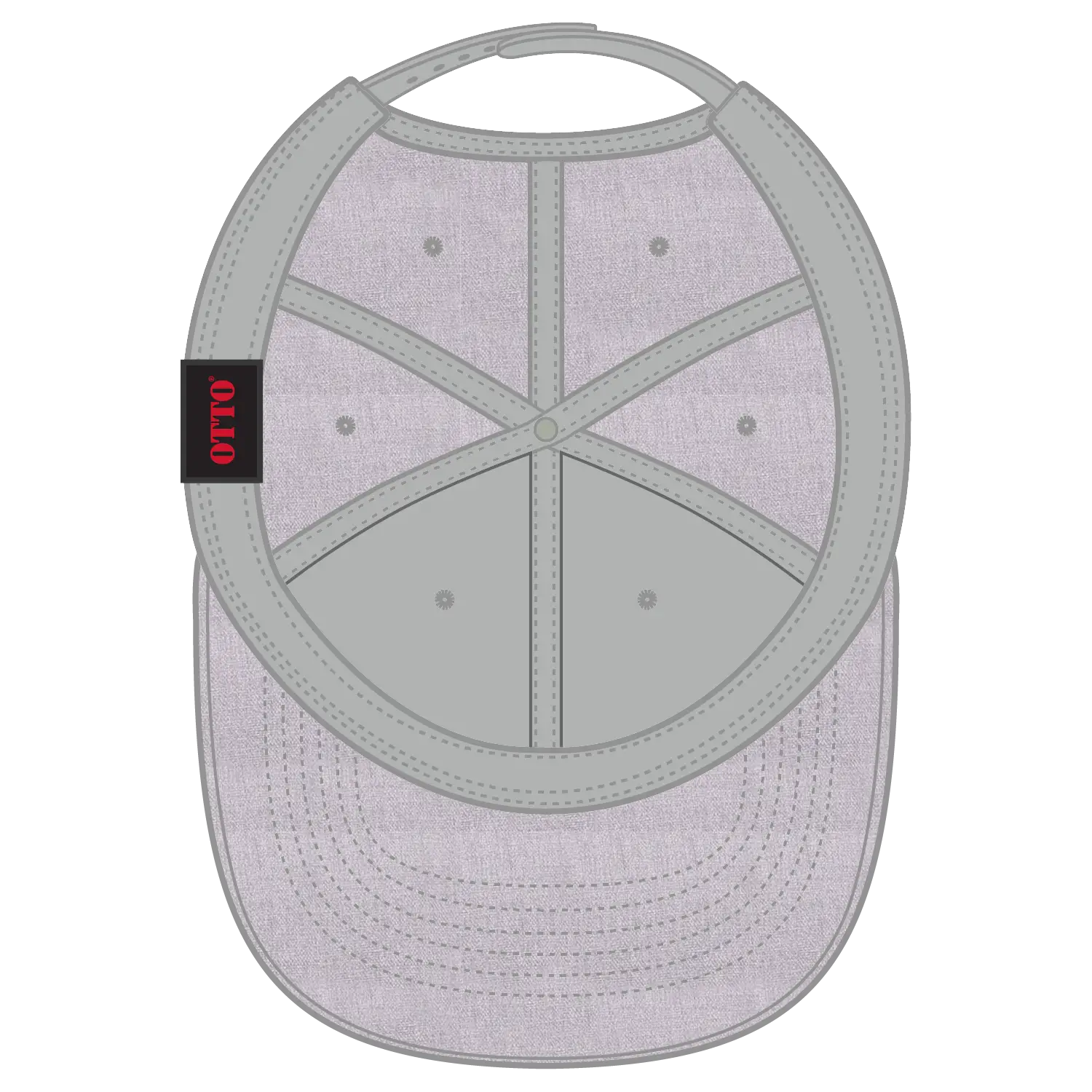 OTTO 19-208 6 Panel Low Profile Baseball Cap - Heath. Gray - Heath. Gray / 6 1/2’’ - 7 5/8’’