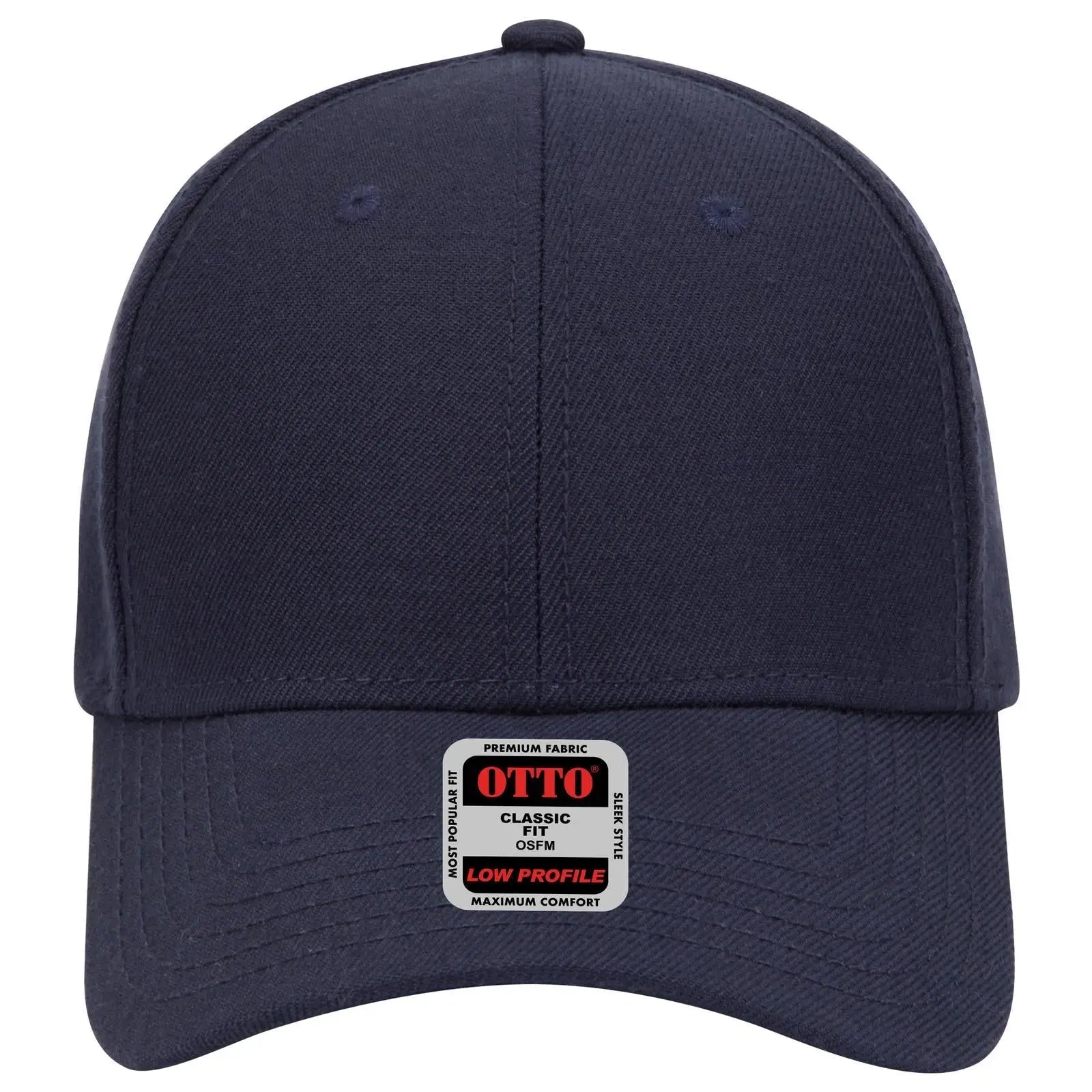 OTTO 19-208 6 Panel Low Profile Baseball Cap - Navy - Navy / 6 1/2’’ - 7 5/8’’