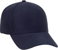 OTTO 19-208 Wool Blend Low Profile Pro Style Seamed Front Panel with Full Buckram Cap - Navy - Navy / One Size Fits Most