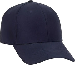 OTTO 19-208 Wool Blend Low Profile Pro Style Seamed Front Panel with Full Buckram Cap - Navy - Navy / One Size Fits Most