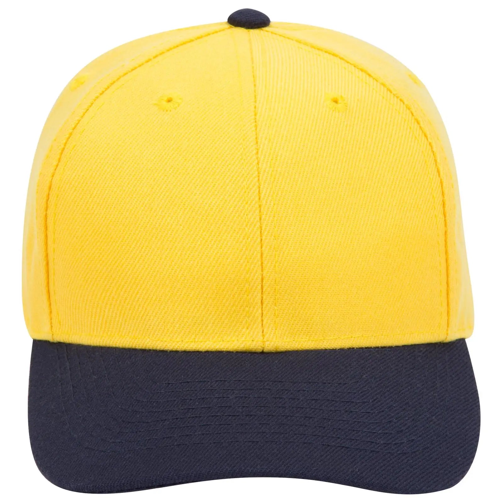 OTTO 19-209 6 Panel Low Profile Baseball Cap - Nvy/Yel - Nvy/Yel / 6 1/2’’ - 7 5/8’’