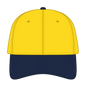 OTTO 19-209 6 Panel Low Profile Baseball Cap - Nvy/Yel - Nvy/Yel / 6 1/2’’ - 7 5/8’’