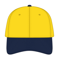OTTO 19-209 6 Panel Low Profile Baseball Cap - Nvy/Yel - Nvy/Yel / 6 1/2’’ - 7 5/8’’