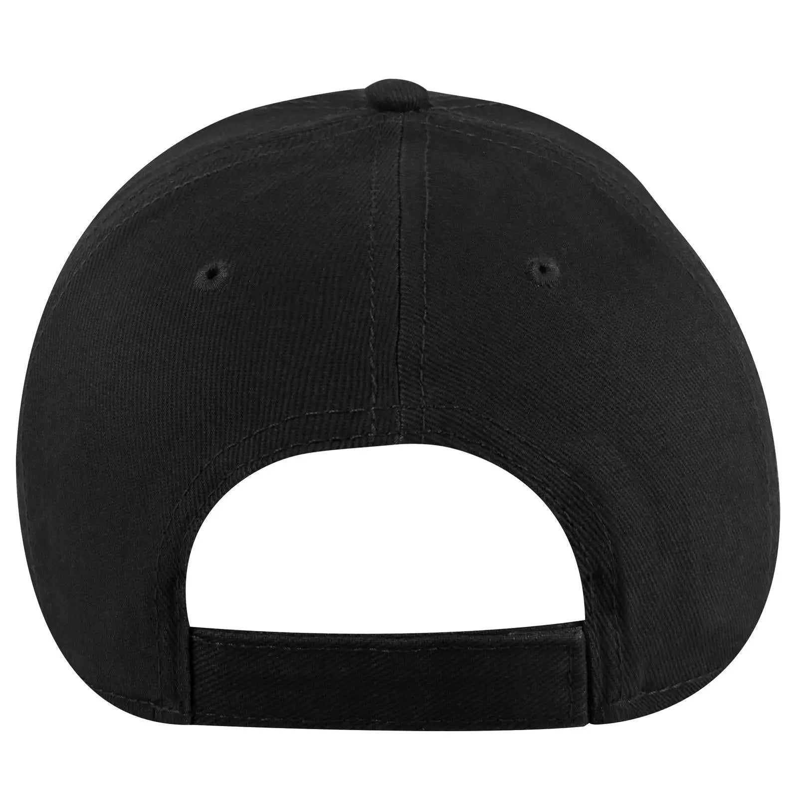 OTTO 19-251 6 Panel Low Profile Baseball Cap - Black - Black / 6 1/2’’ - 7 5/8’’