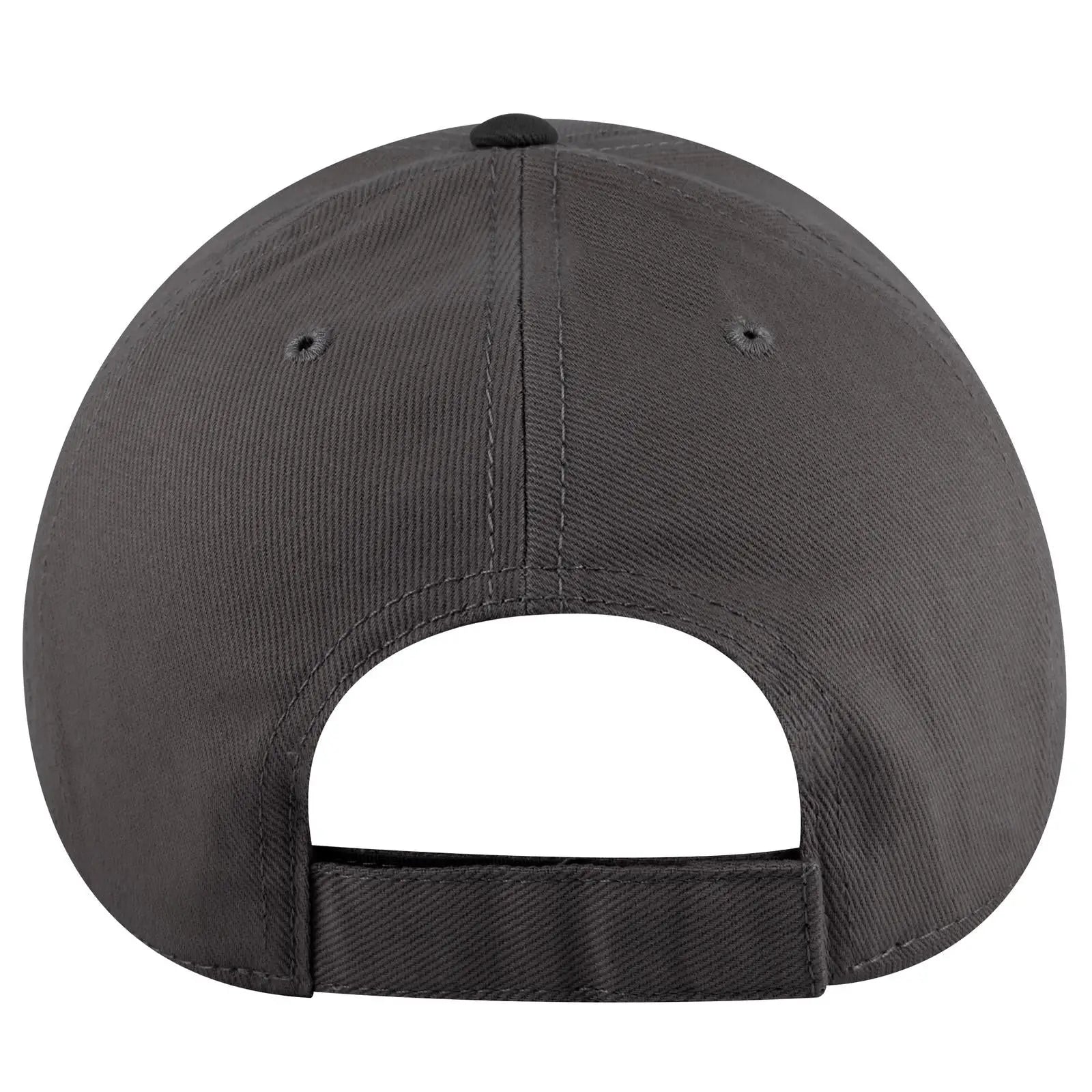 OTTO 19-251 6 Panel Low Profile Baseball Cap - Blk/Ch.Gry - Blk/Ch.Gry / 6 1/2’’ - 7 5/8’’