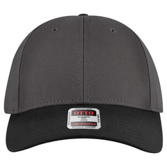 OTTO 19-251 6 Panel Low Profile Baseball Cap - Blk/Ch.Gry - Blk/Ch.Gry / 6 1/2’’ - 7 5/8’’