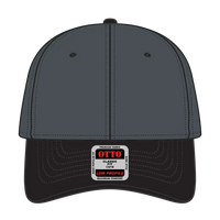 OTTO 19-251 6 Panel Low Profile Baseball Cap - Blk/Ch.Gry - Blk/Ch.Gry / 6 1/2’’ - 7 5/8’’