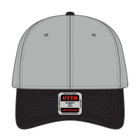 OTTO 19-251 6 Panel Low Profile Baseball Cap - Blk/Gry - Blk/Gry / 6 1/2’’ - 7 5/8’’