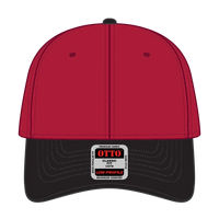 OTTO 19-251 6 Panel Low Profile Baseball Cap - Blk/Red - Blk/Red / 6 1/2’’ - 7 5/8’’