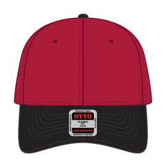 OTTO 19-251 6 Panel Low Profile Baseball Cap - Blk/Red - Blk/Red / 6 1/2’’ - 7 5/8’’