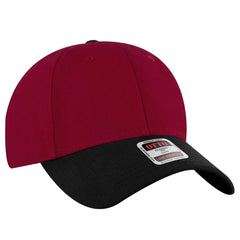 OTTO 19-251 6 Panel Low Profile Baseball Cap - Blk/Red - Blk/Red / 6 1/2’’ - 7 5/8’’