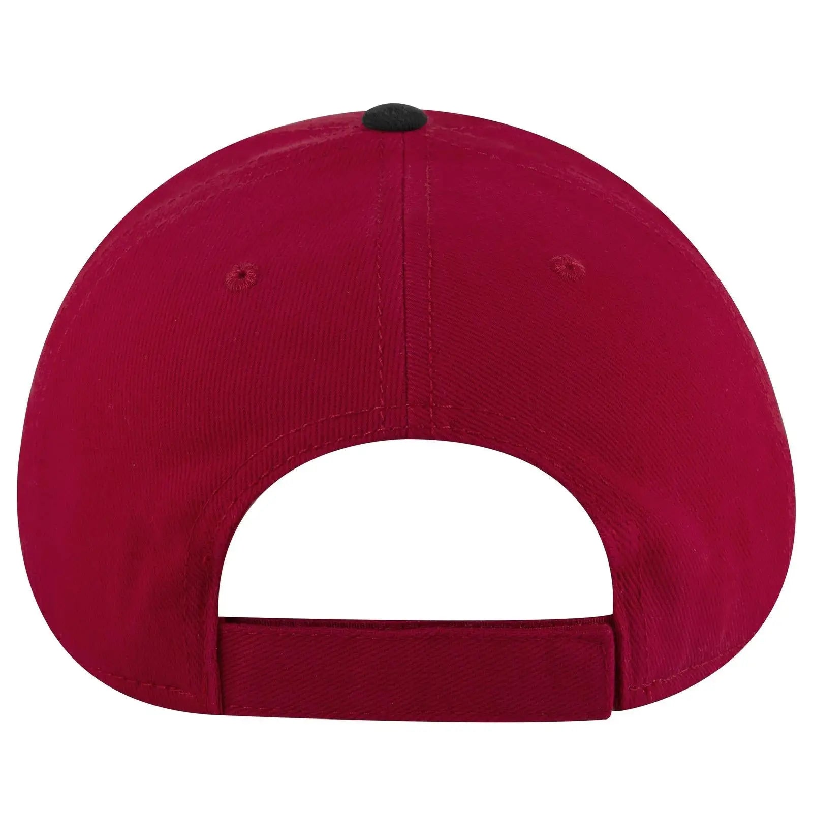 OTTO 19-251 6 Panel Low Profile Baseball Cap - Blk/Red - Blk/Red / 6 1/2’’ - 7 5/8’’