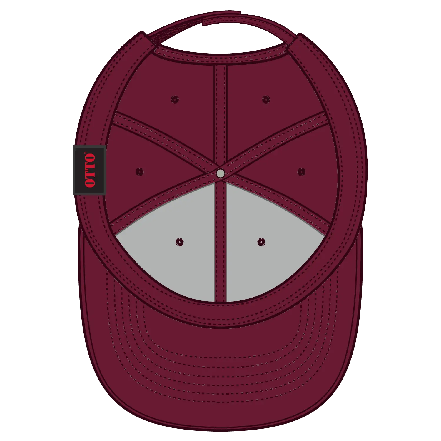 OTTO 19-251 6 Panel Low Profile Baseball Cap - Burg. Marn - Burg. Marn / 6 1/2’’ - 7 5/8’’