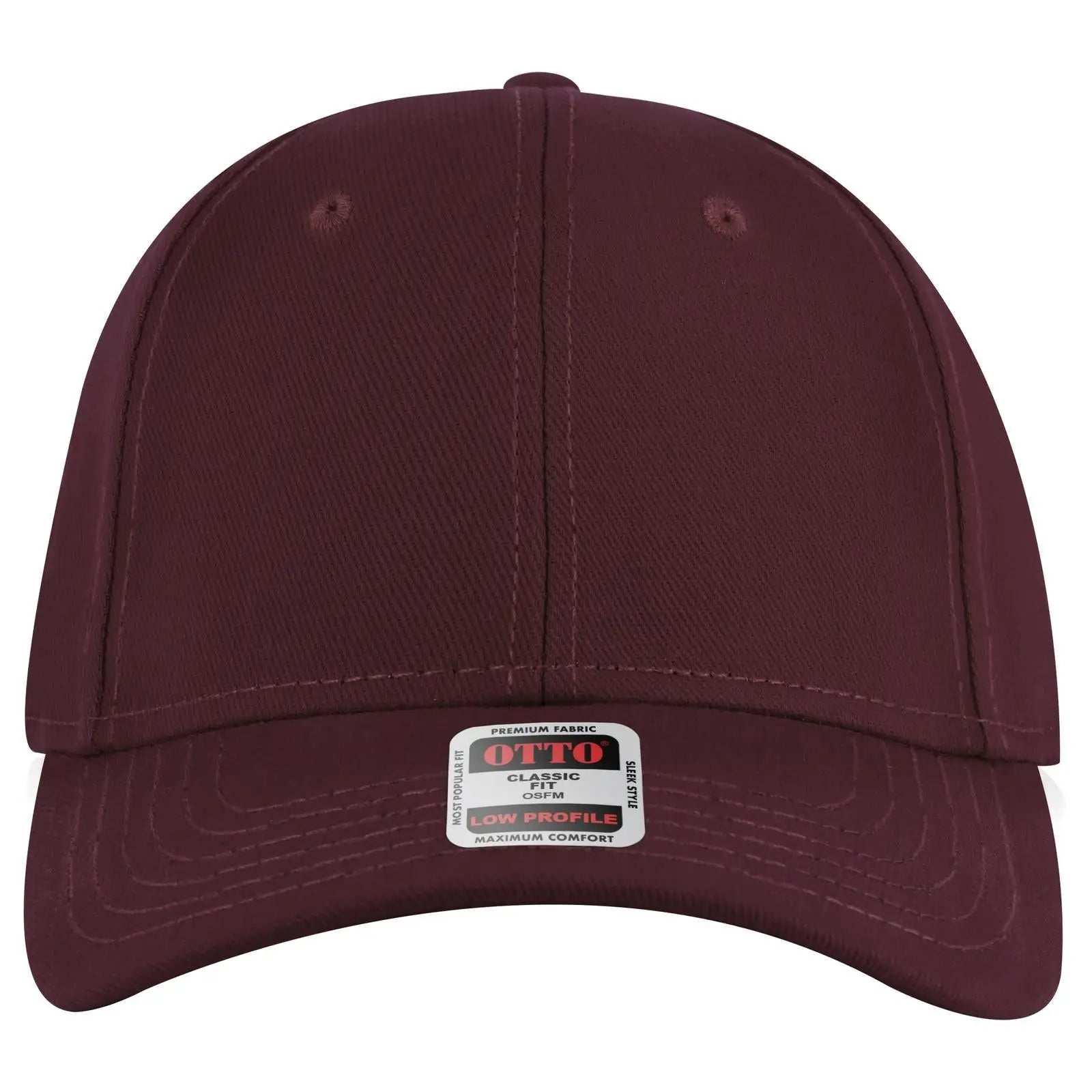 OTTO 19-251 6 Panel Low Profile Baseball Cap - Burg. Marn - Burg. Marn / 6 1/2’’ - 7 5/8’’