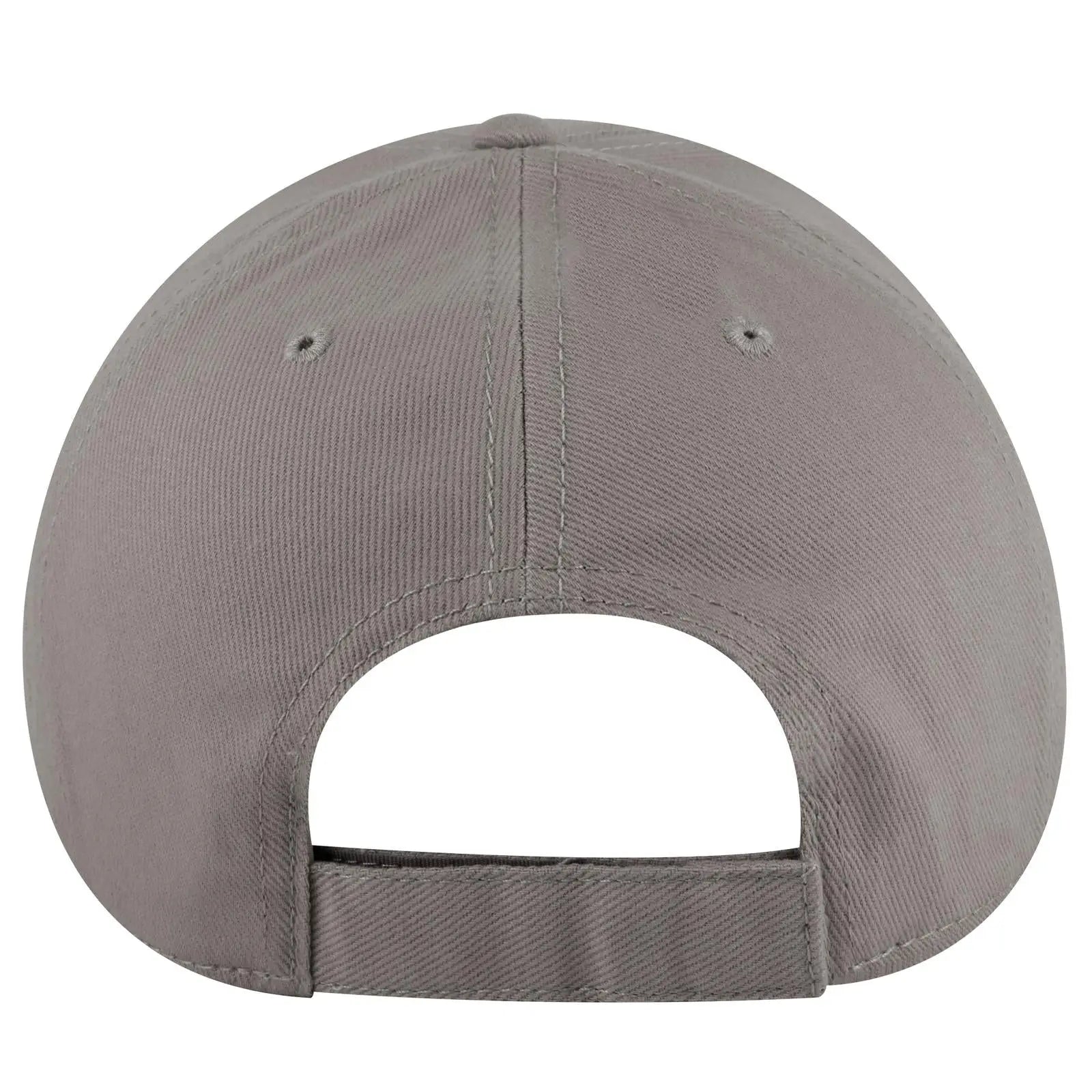 OTTO 19-251 6 Panel Low Profile Baseball Cap - Gray - Gray / 6 1/2’’ - 7 5/8’’