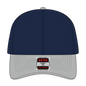 OTTO 19-251 6 Panel Low Profile Baseball Cap - Gry/Nvy - Gry/Nvy / 6 1/2’’ - 7 5/8’’