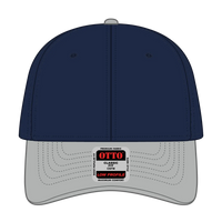 OTTO 19-251 6 Panel Low Profile Baseball Cap - Gry/Nvy - Gry/Nvy / 6 1/2’’ - 7 5/8’’