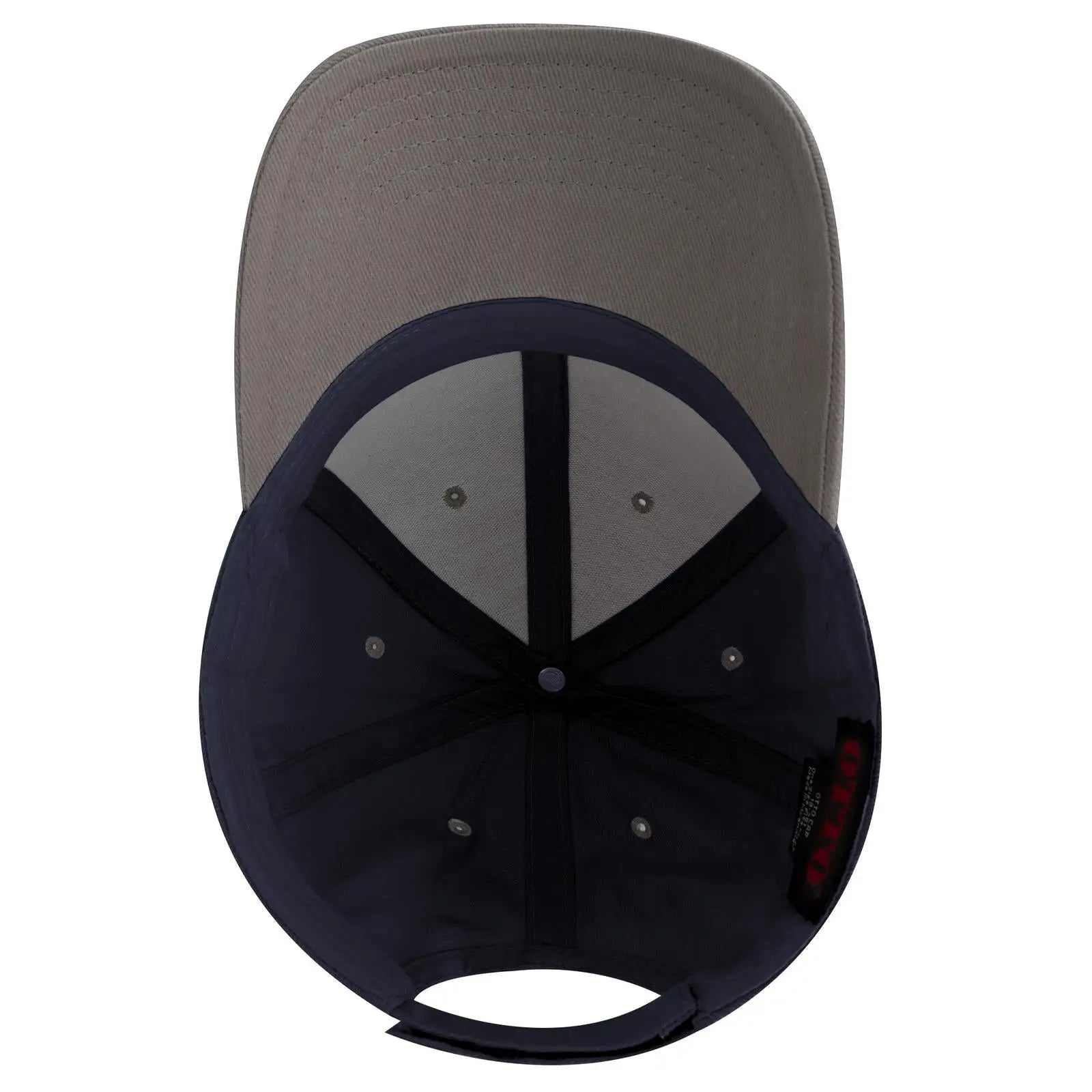 OTTO 19-251 6 Panel Low Profile Baseball Cap - Gry/Nvy - Gry/Nvy / 6 1/2’’ - 7 5/8’’