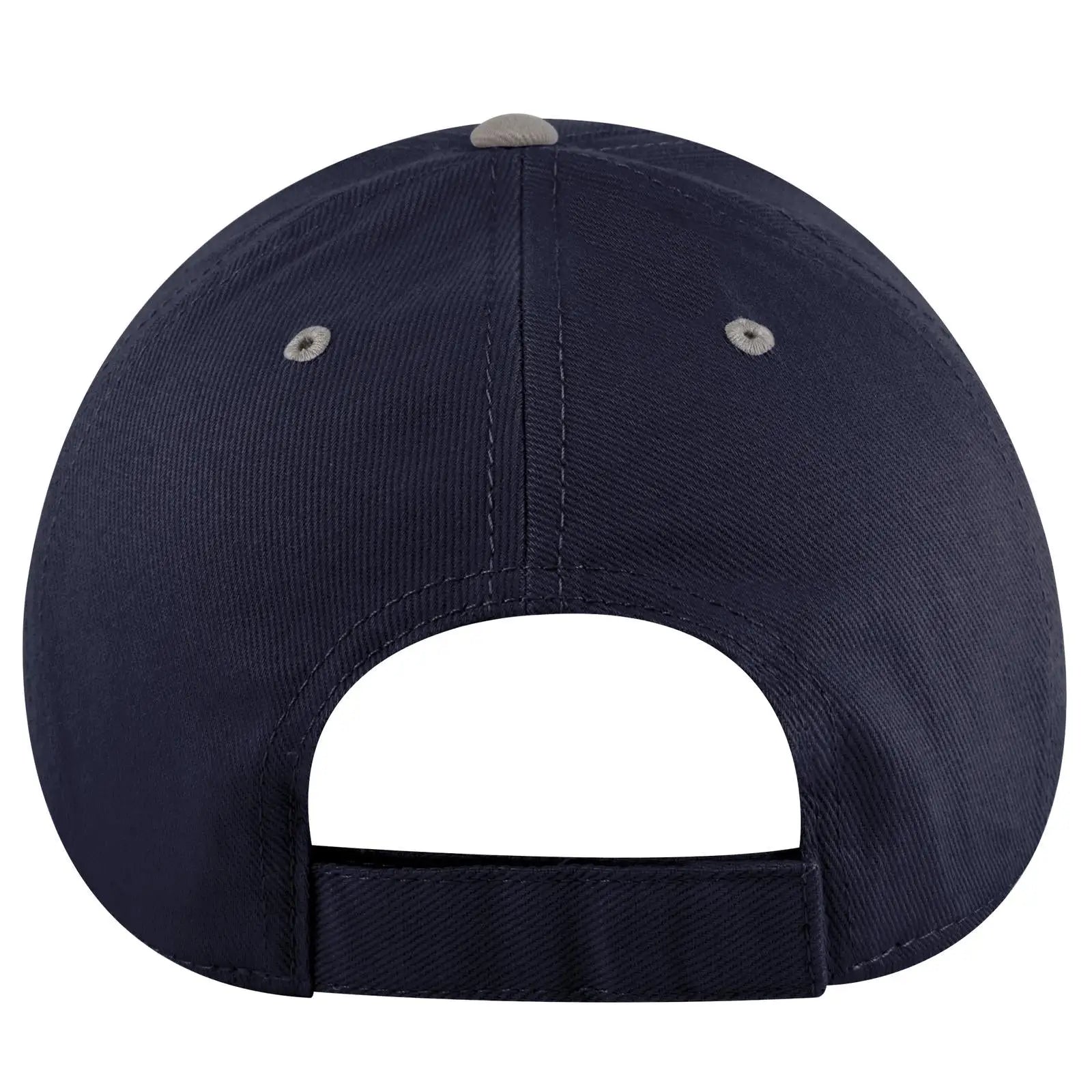 OTTO 19-251 6 Panel Low Profile Baseball Cap - Gry/Nvy - Gry/Nvy / 6 1/2’’ - 7 5/8’’