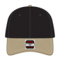 OTTO 19-251 6 Panel Low Profile Baseball Cap - Kha/Blk - Kha/Blk / 6 1/2’’ - 7 5/8’’