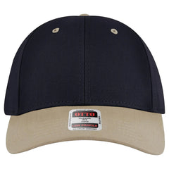 OTTO 19-251 6 Panel Low Profile Baseball Cap - Kha/Nvy - Kha/Nvy / 6 1/2’’ - 7 5/8’’