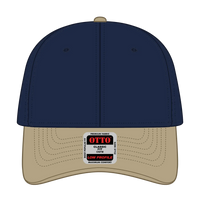 OTTO 19-251 6 Panel Low Profile Baseball Cap - Kha/Nvy - Kha/Nvy / 6 1/2’’ - 7 5/8’’