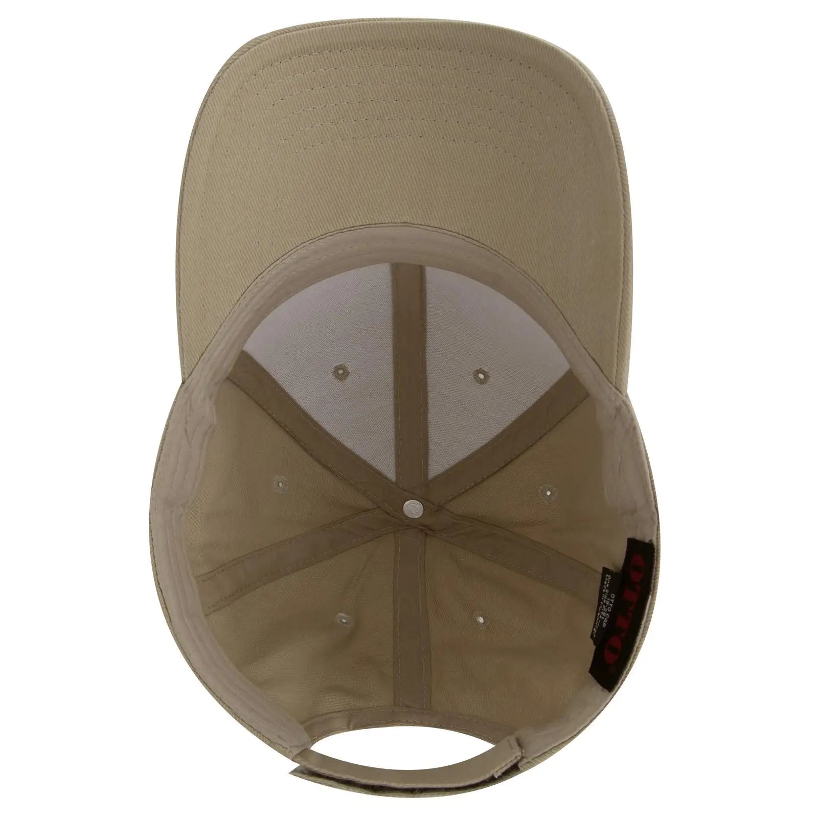 OTTO 19-251 6 Panel Low Profile Baseball Cap - Khaki - Khaki / 6 1/2’’ - 7 5/8’’