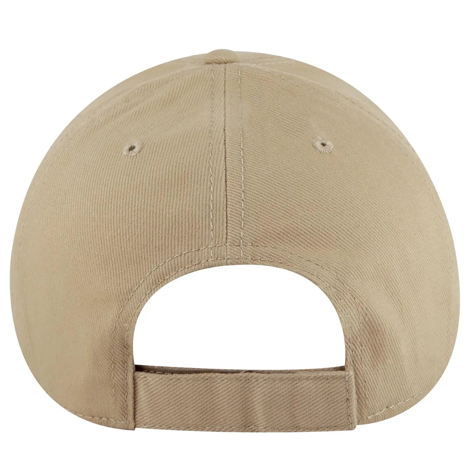 OTTO 19-251 6 Panel Low Profile Baseball Cap - Khaki - Khaki / 6 1/2’’ - 7 5/8’’