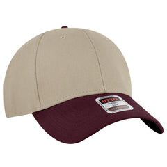 OTTO 19-251 6 Panel Low Profile Baseball Cap - Marn/Kha - Marn/Kha / 6 1/2’’ - 7 5/8’’