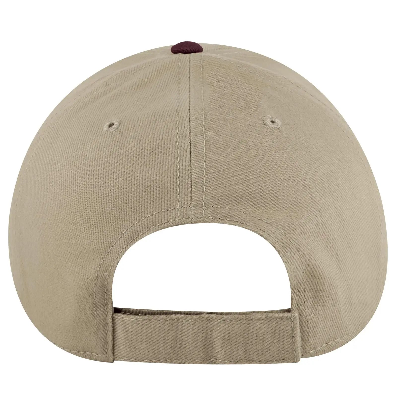 OTTO 19-251 6 Panel Low Profile Baseball Cap - Marn/Kha - Marn/Kha / 6 1/2’’ - 7 5/8’’