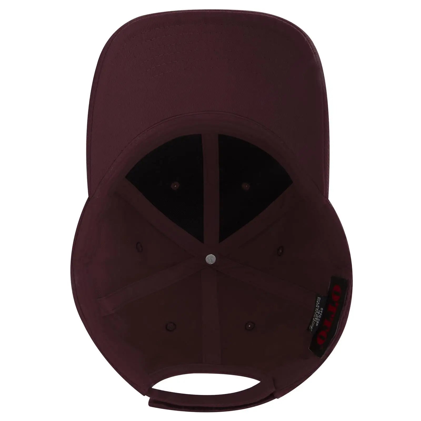 OTTO 19-251 6 Panel Low Profile Baseball Cap - Maroon - Maroon / 6 1/2’’ - 7 5/8’’