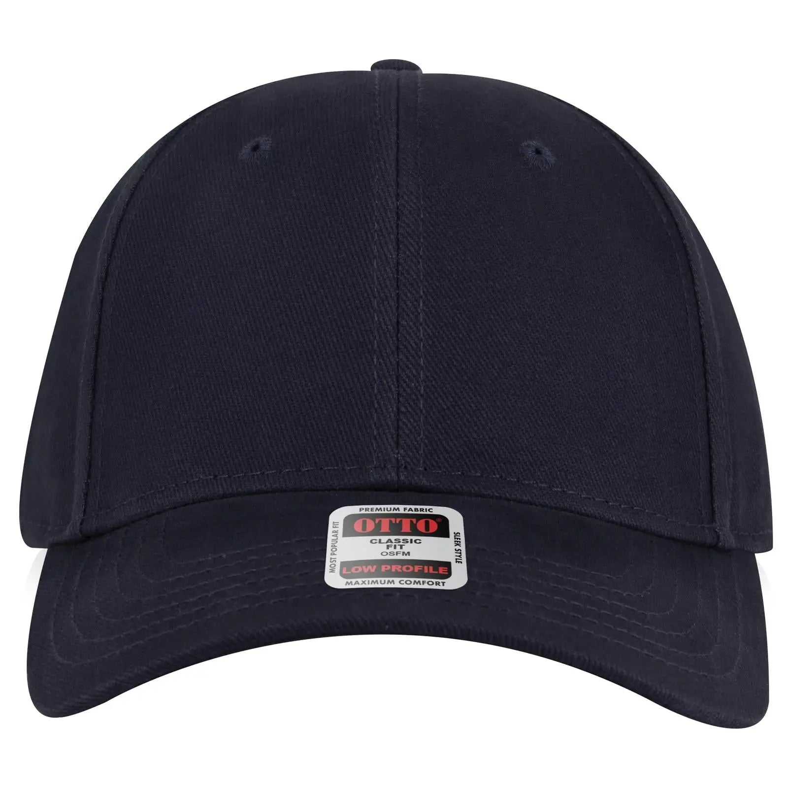 OTTO 19-251 6 Panel Low Profile Baseball Cap - Navy - Navy / 6 1/2’’ - 7 5/8’’